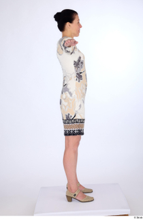Hanane beige strap buckle shoes casual dressed floral wrap dress…